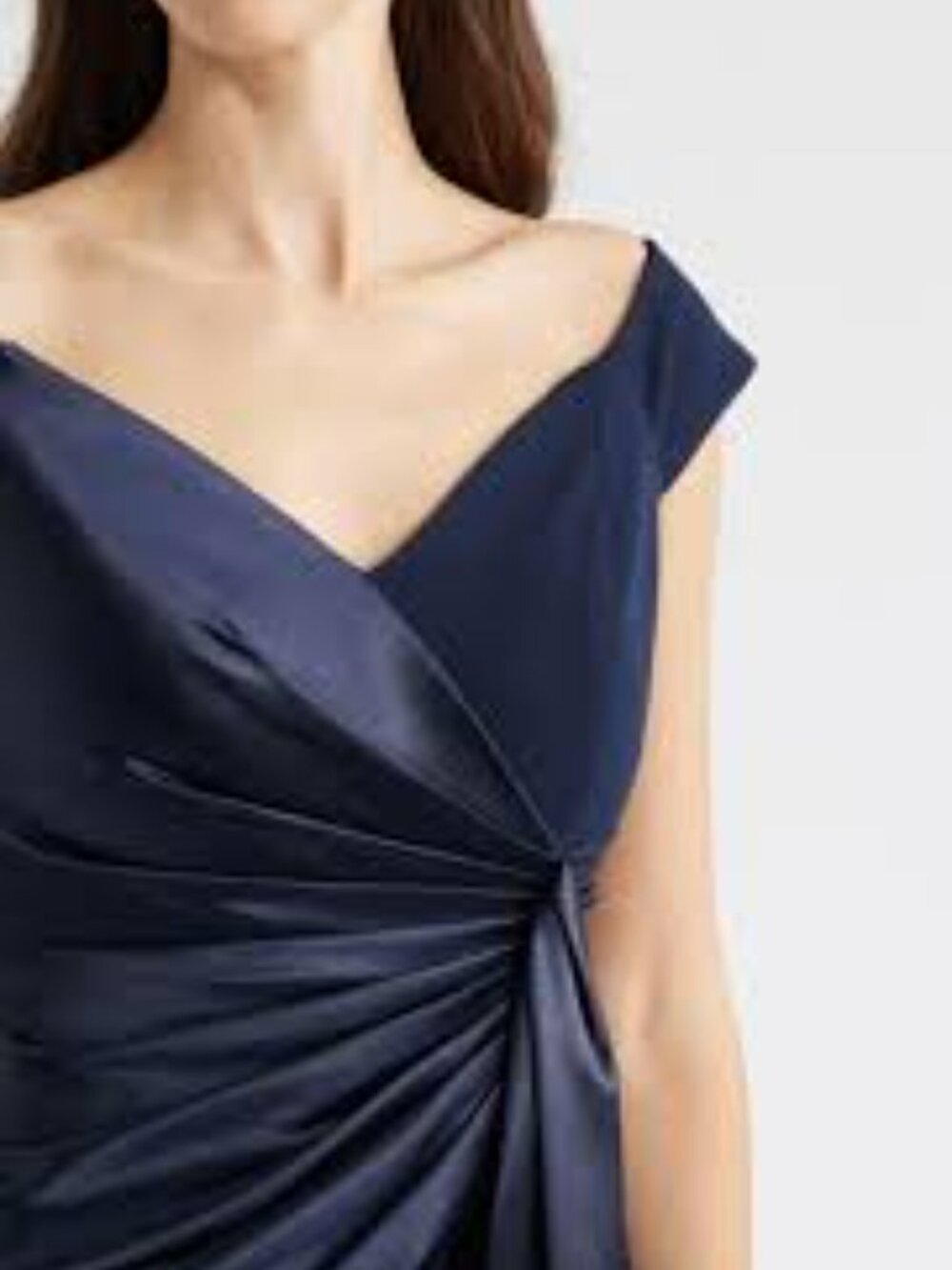 NWT ELIZA J Mixed Media Off the Shoulder Gown